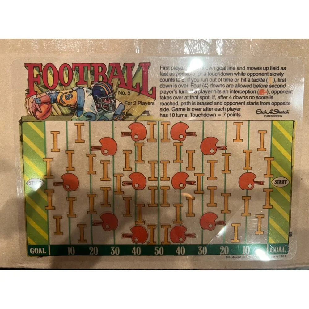 Vintage Etch A Sketch Fun Screens Action Pack‎ Sports Missing One Film, Vintage
